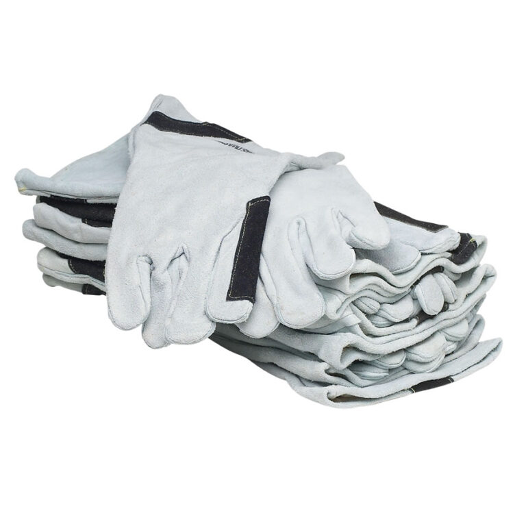 Premium Grey Leather Blasting Gloves (1 Pair) » Abrasive Sand Blasting
