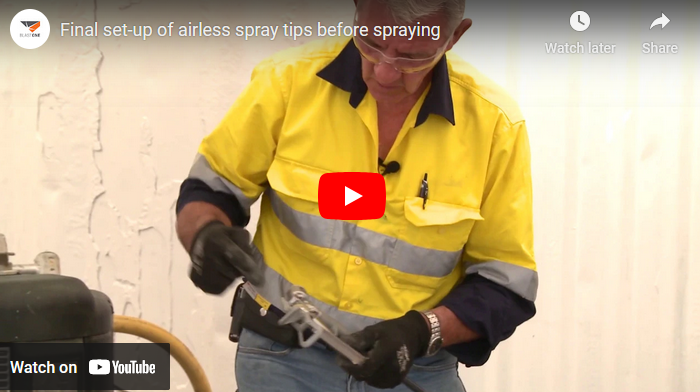 Final set-up of airless spray tips before spraying » Blast Booths Spray ...